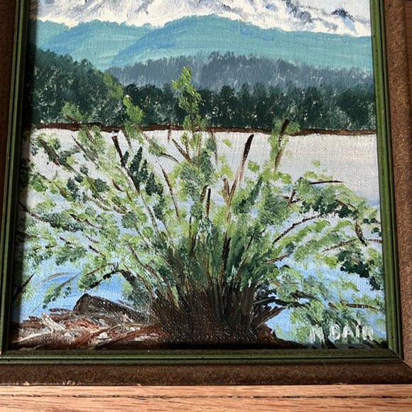 Framed Landscape Painting Hand Painted 6.5” x 9.5” - Picture 3 of 6